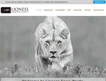 Tablet Screenshot of lionessconsultants.co.uk